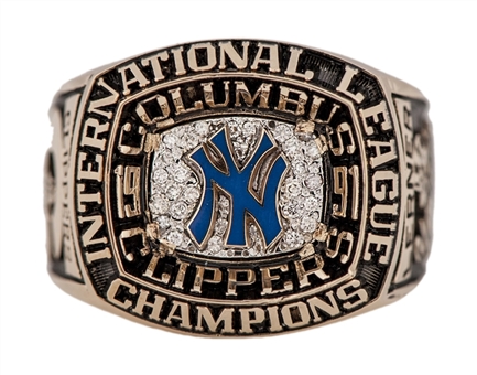 1991 Columbus Clippers International League Championship Ring